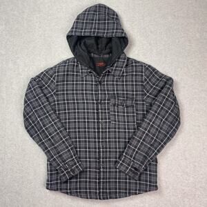 Tripp NYC Mens M Hooded Flannel Shacket